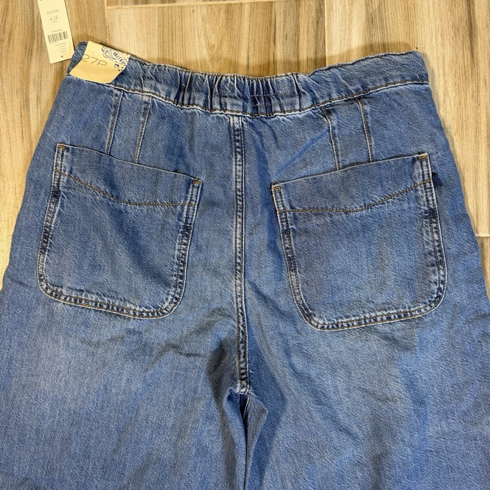 NWT Pilcro Anthropologie Jeans Women SZ 27 P Petite Wide Leg Crop Lightweight - Picture 5 of 12